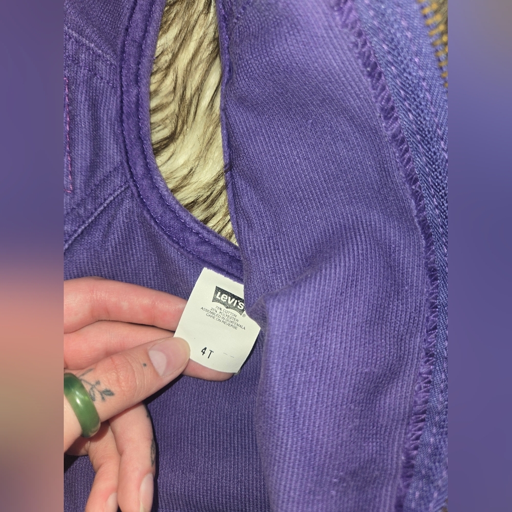 Levi's Vibrant Purple Kids Overall Dress - Picture 5 of 5